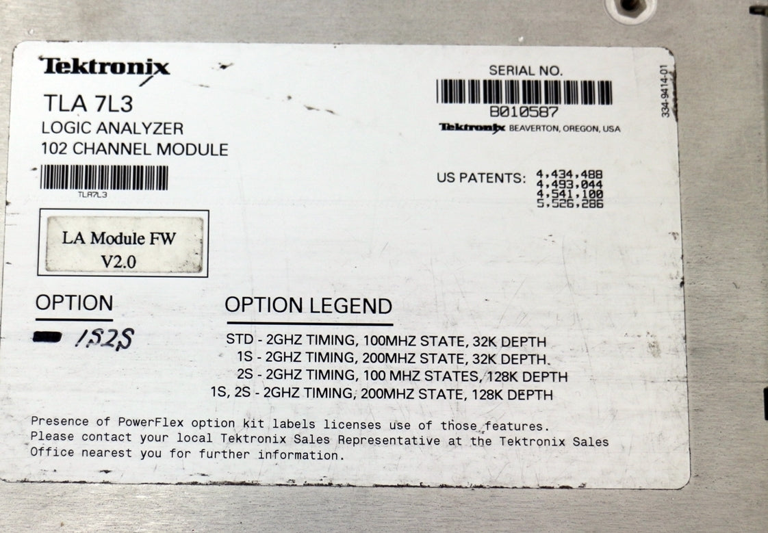 Tektronix TLA7L3 2GHz 102ch Logic Analyzer Module [g517442436]