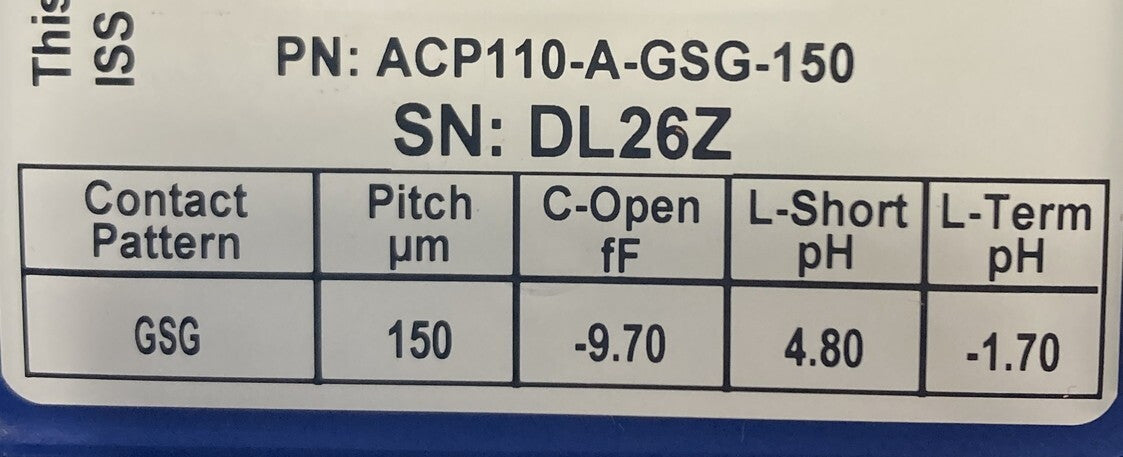 Cascade Microtech ACP110-A-GSG-150 Air Coplanar Probe 110GHz 150um Pitch [q1221459515]