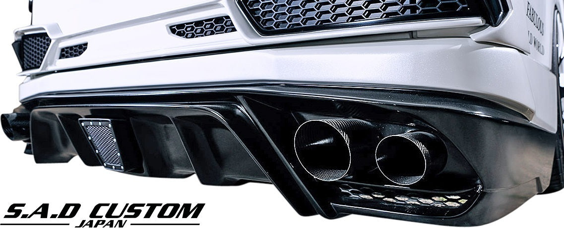 TOYOTA 200 Hiace Type 4 S.A.D CUSTOM JAPAN STINGER Rear Bumper with Carbon Muffler FRP Aero Stinger [r1107228771]