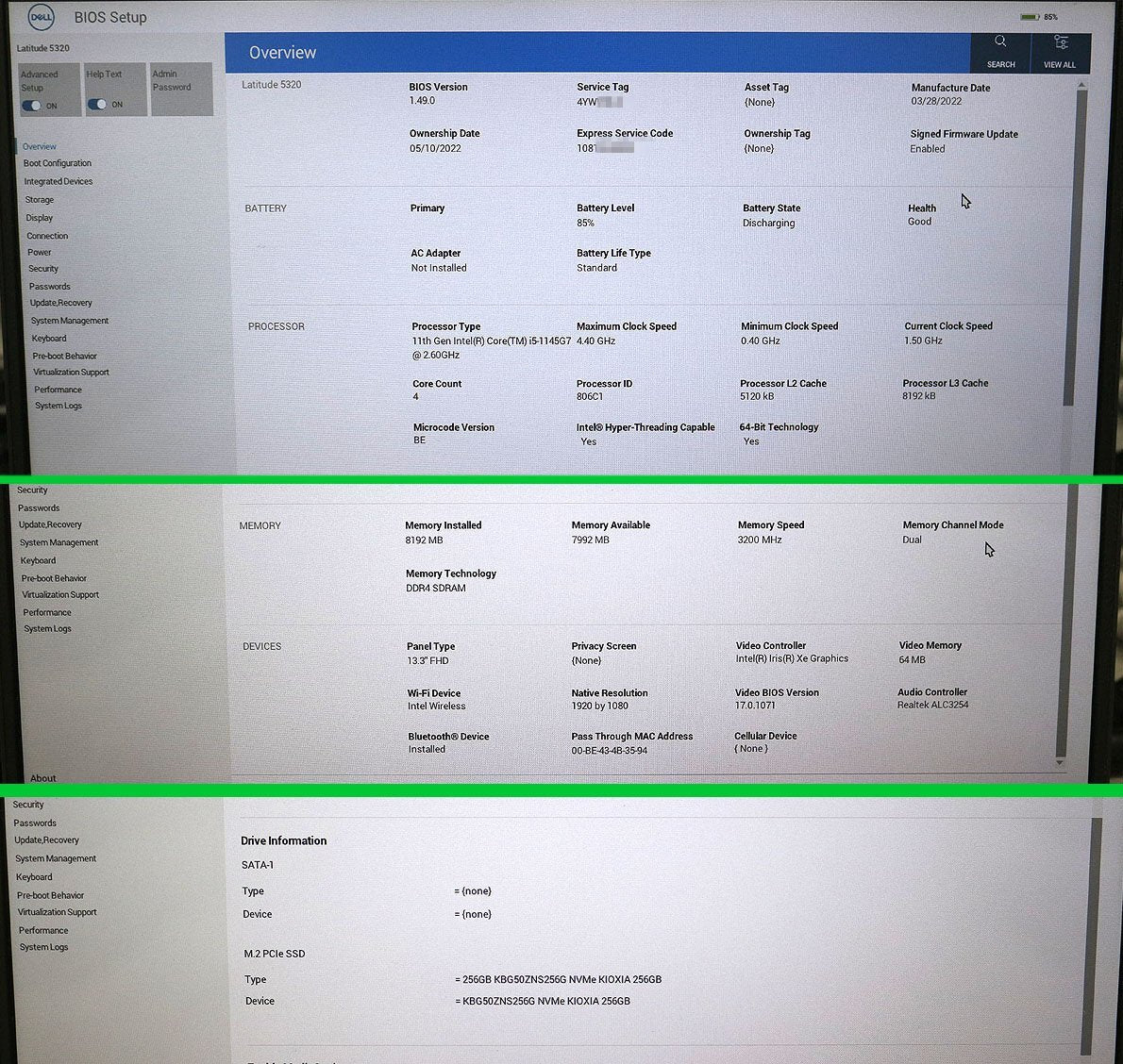 Dell Latitude 5320 31 Units 13.3 inch Core i5-1145G7 SSD 256GB 8GB RAM (for parts or not working) [f1242258902]