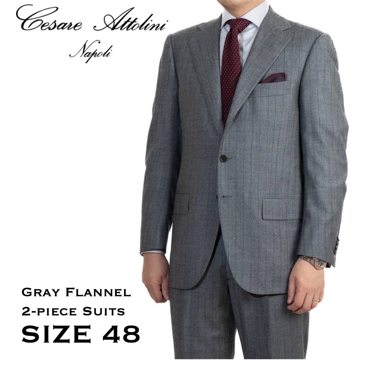 Cesare Attolini Suit Size 48 Wool Cashmere Gray Attolini Sartoria Brioni Kiton Isaia Stile Latino Sartorio If you are looking for too [p1115347307]