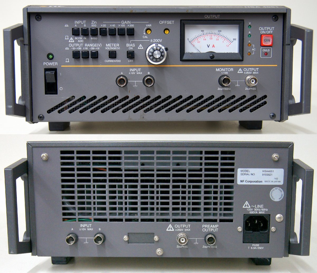 NF HSA4051 High Speed Bipolar Amplifier DC-500kHz 100VA [o1218137893]