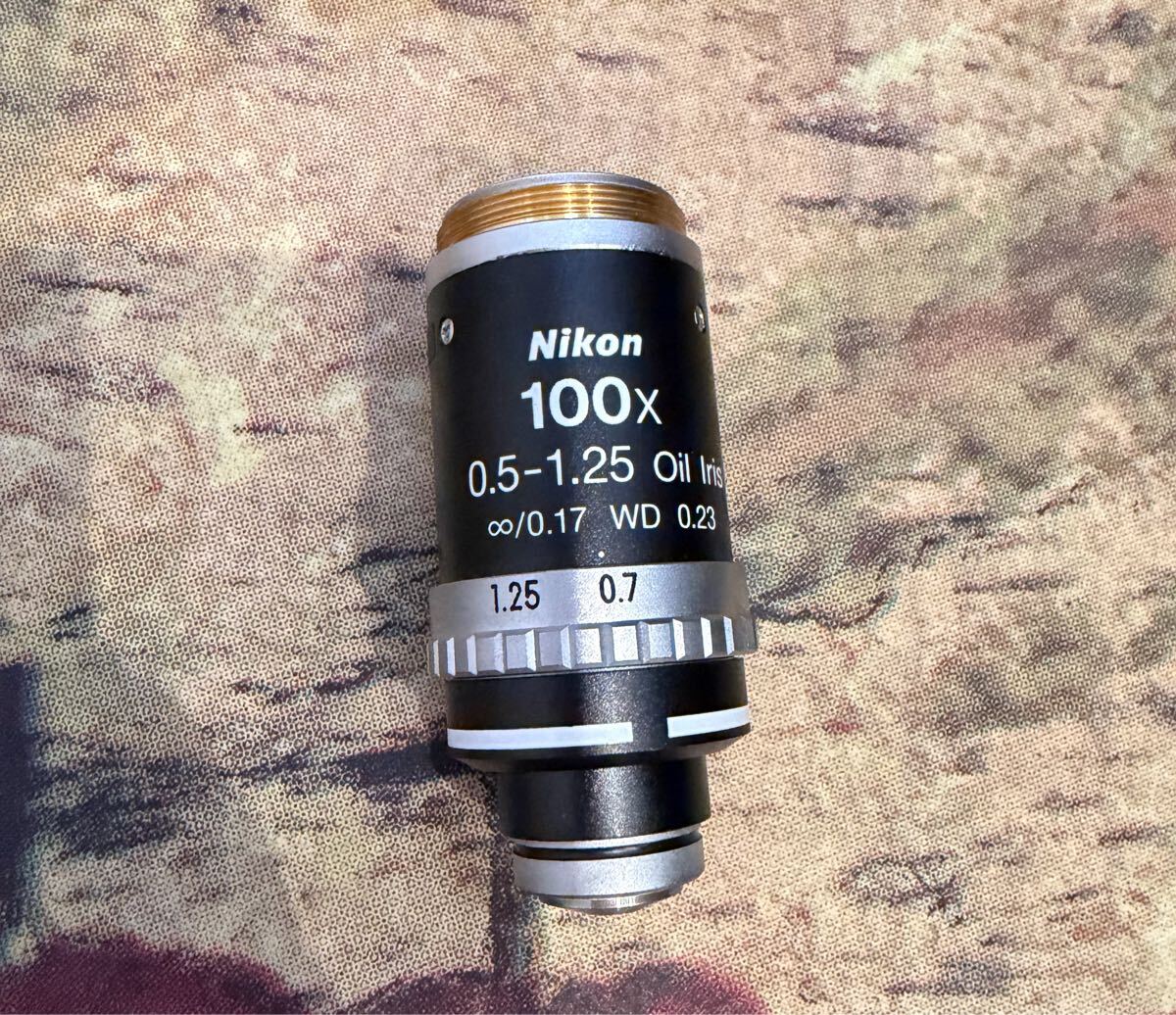Nikon 100x 0.5-1.25 WD0.23 Objective Lens Microscope Objective Lens (as-is) [l1218086709]