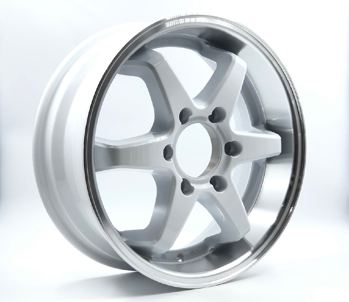 CLEAVE RACING FL53-6 17x6.5 +38 6-139.7 White/Machined 4 Piece Set Hiace 200 Series Deep Rim [n1164351724]