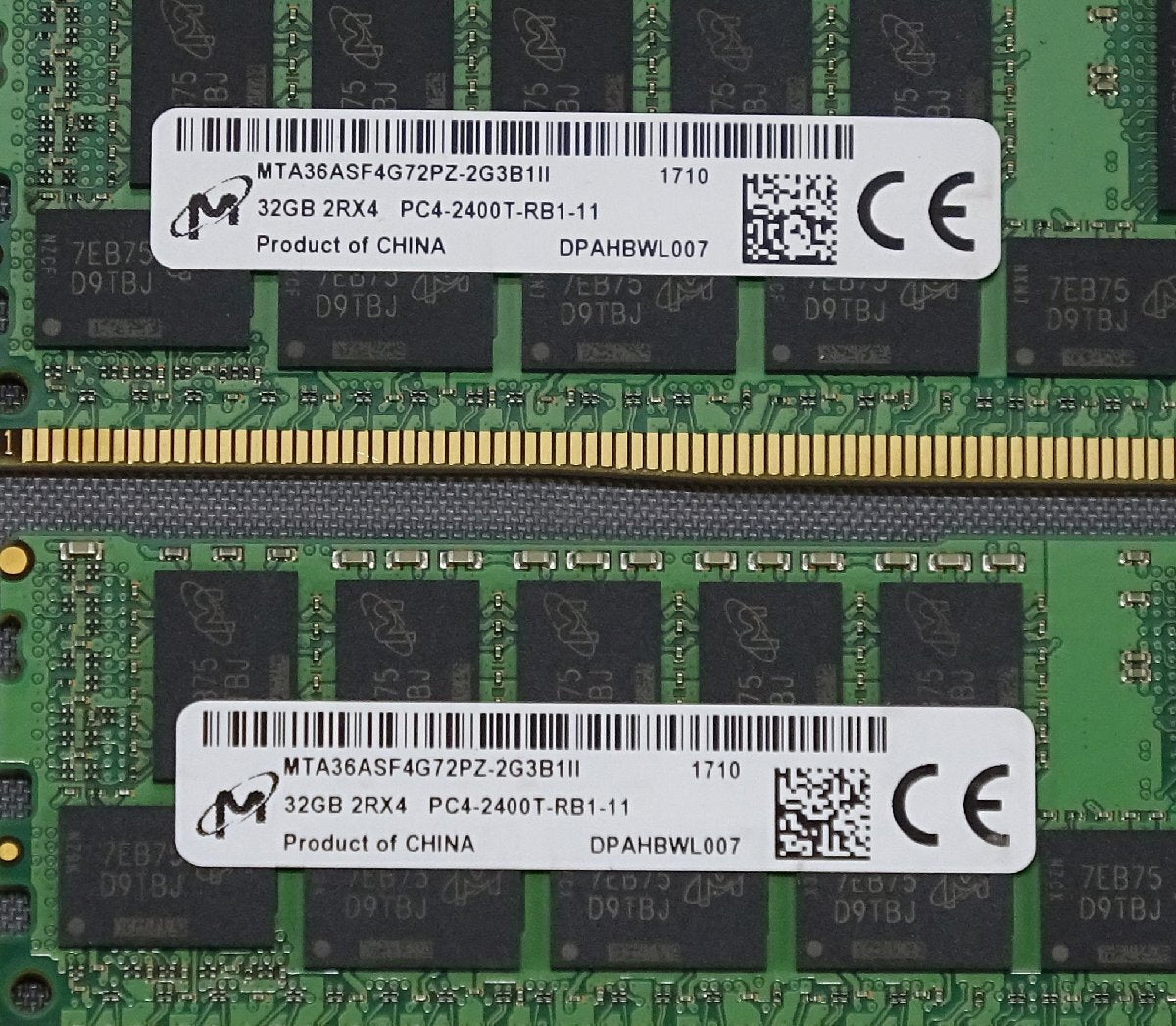 Micron MTA36ASF4G72PZ-2G3B1 Memory 128GB (32GB x4) DDR4-2400 RDIMM [j1247695187]