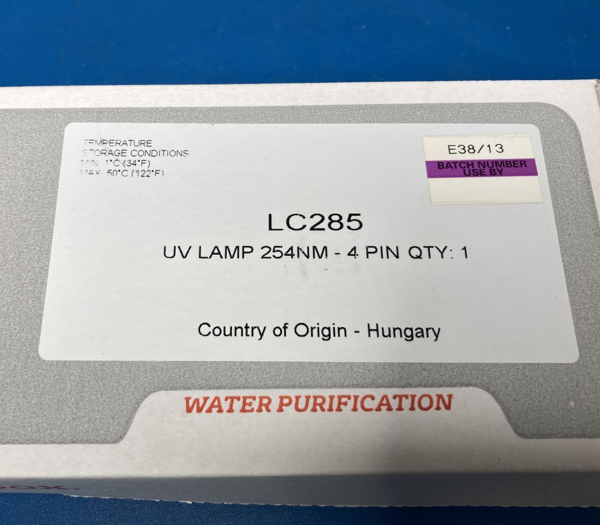 ELGA Veolia LC285 UV Sterilization Lamp for Water Purification System [u1231243189]