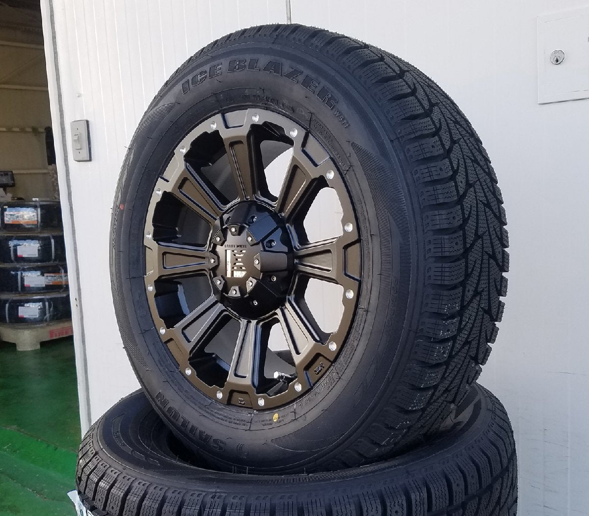 Made in 2024 Ready for Vehicle Inspection Hiace Studless Tire Wheel 16 Inch DeathRock SAILUN 215/65R16 [e1205493707]