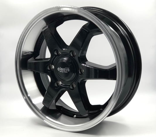 CLEAVE RACING FL53-6 17x6.5 +38 6-139.7 Black/Machined 4 Piece Set Hiace 200 Series Deep Rim [x1055329389]
