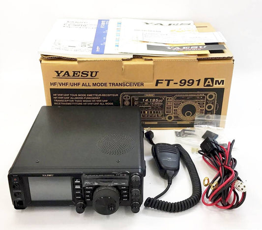 Yaesu HF/VHF/UHF All-Mode Transceiver with Instruction Manual and Original Box MH-31A8J Dynamic Microphone [u1193738131]