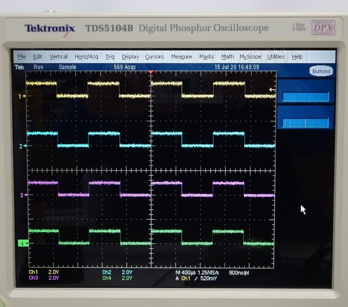 Tektronix TDS5104B Digital Oscilloscope 1GHz 5GS/s 4ch [g1237905045]