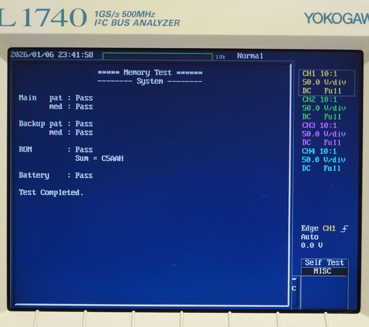 Yokogawa DL1740 I2C Bus Analyzer 4ch 500MHz (as-is) [m1226526880]