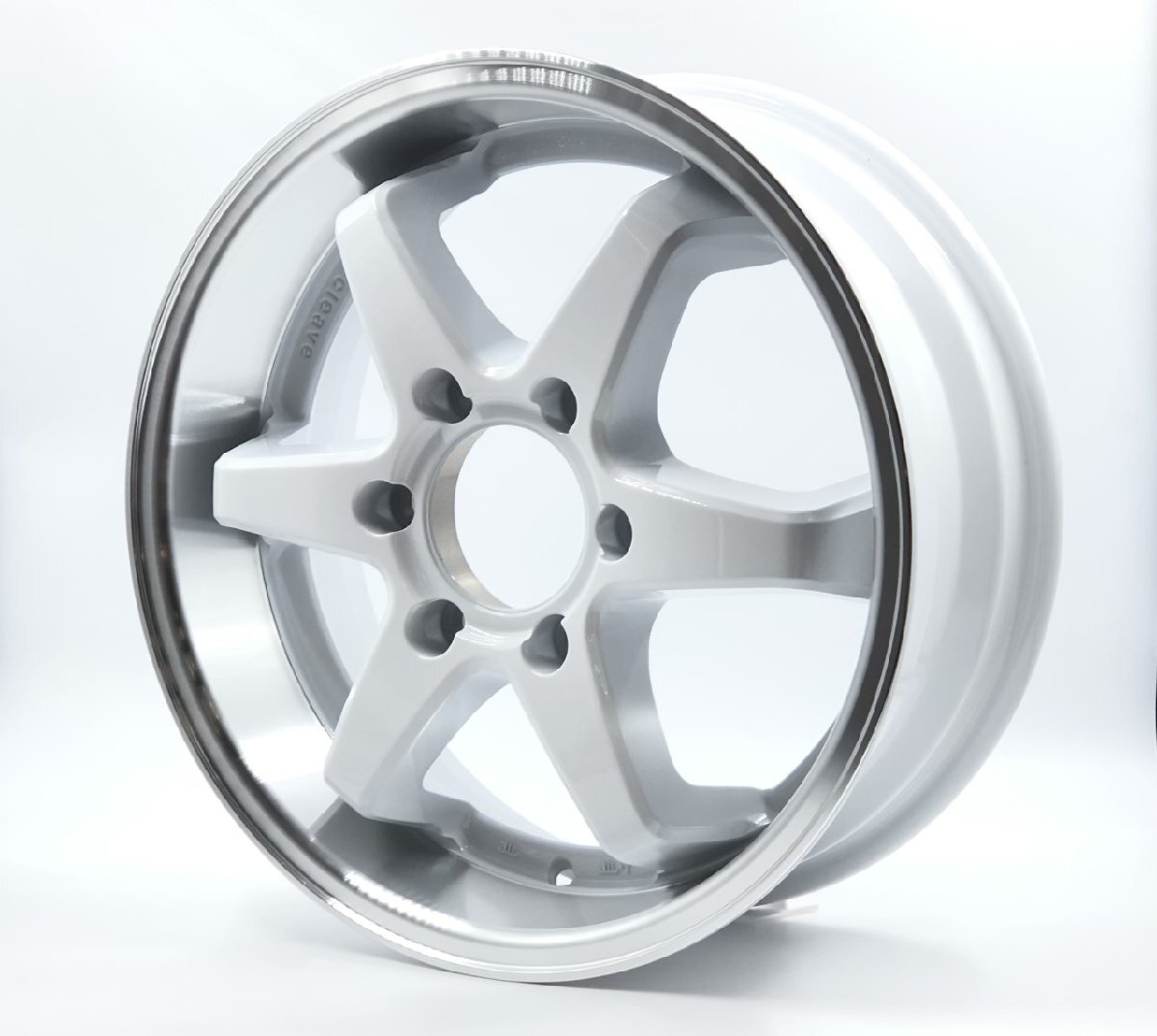 CLEAVE RACING FL53-6 17x6.5 +38 6-139.7 White/Machined 4 Piece Set Hiace 200 Series Deep Rim [n1164351724]