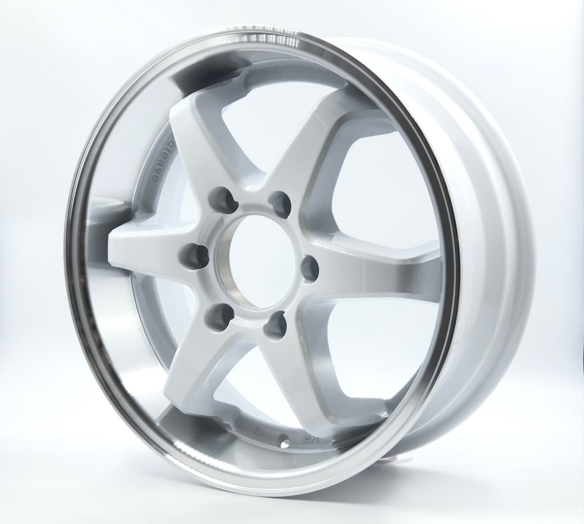 CLEAVE RACING FL53-6 17x6.5 +38 6-139.7 White/Machined 4 Piece Set Hiace 200 Series Deep Rim [f1104662649]