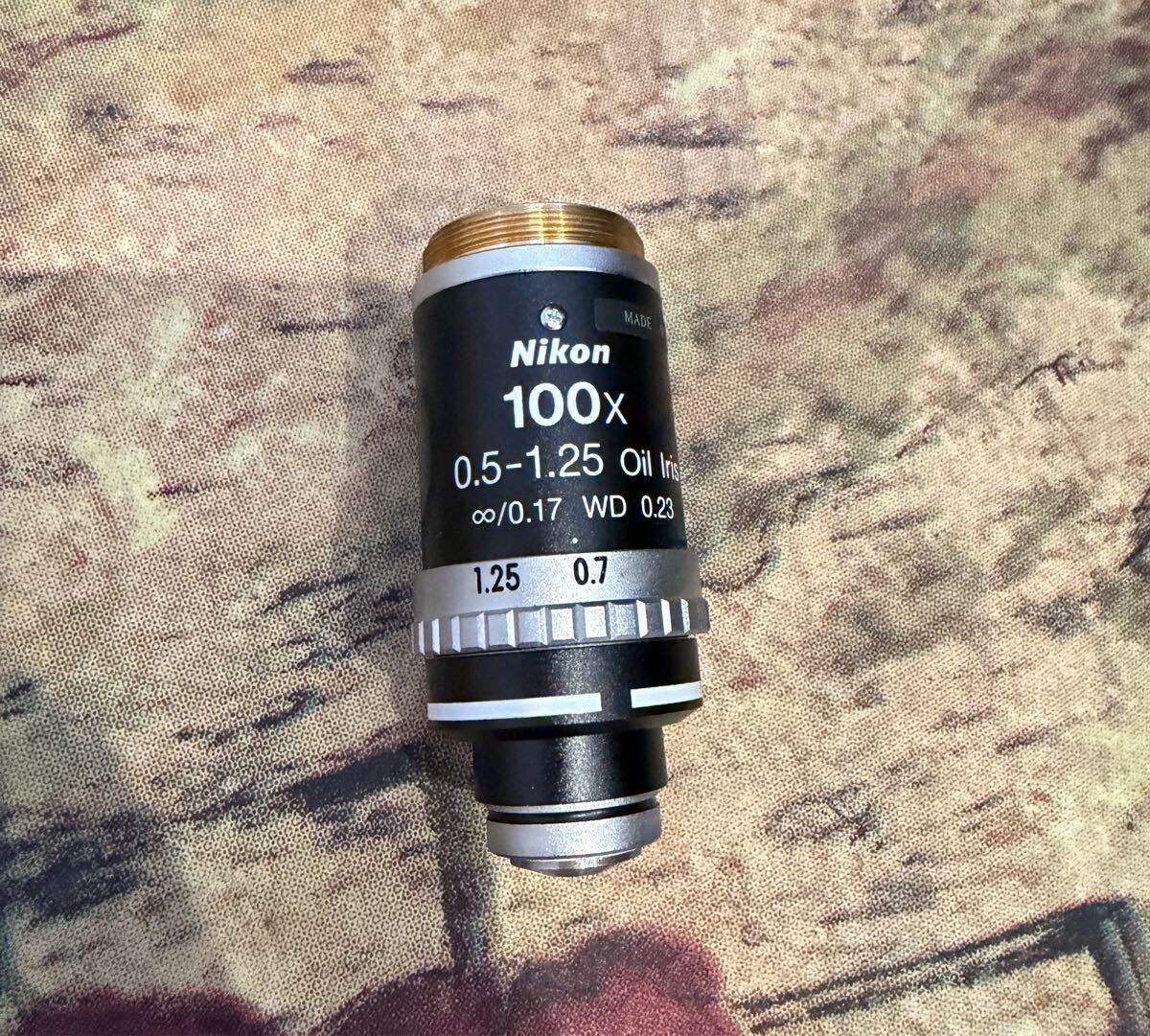 Nikon 100x 0.5-1.25 WD0.23 Objective Lens Microscope Objective Lens (as-is) [l1218086709]