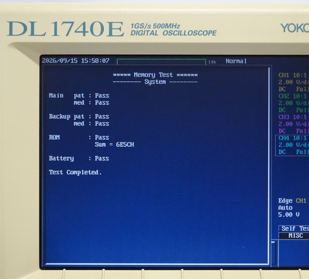Yokogawa DL1740E Digital Oscilloscope 4ch 1GS/s 500MHz [n1246803683]