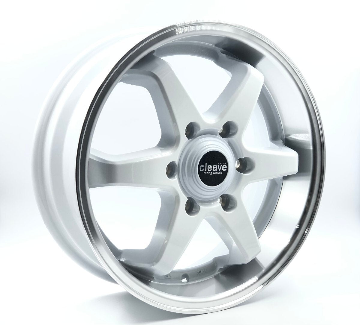 CLEAVE RACING FL53-6 17x6.5 +38 6-139.7 White/Machined 4 Piece Set Hiace 200 Series Deep Rim [n1164351724]