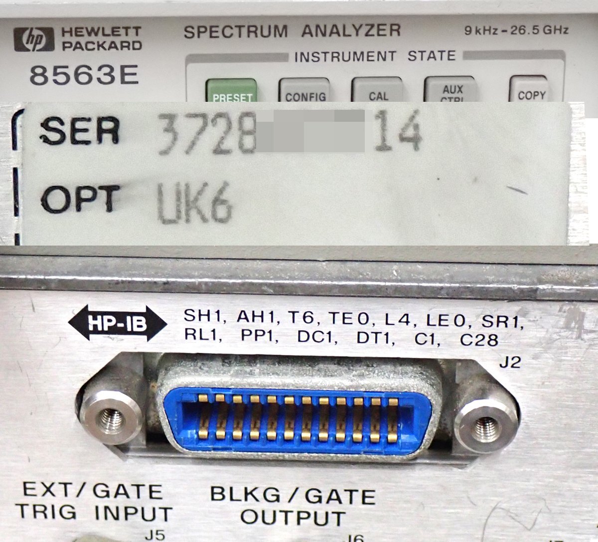 Agilent 8563E Spectrum Analyzer 9kHz-26.5GHz [t1245693455]