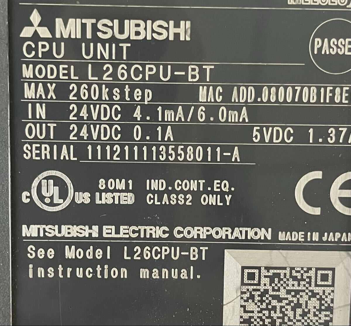 Mitsubishi Electric L26CPU-BT CPU Unit General Purpose Output Function Sink Type 260K Steps [h1202916699]