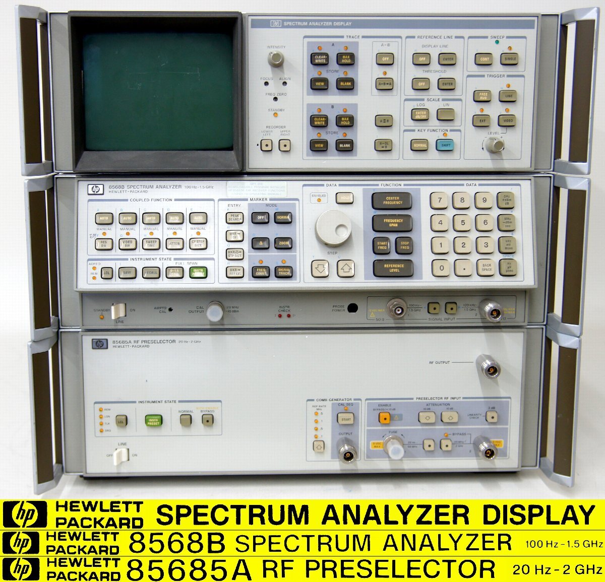 hp 8568B Spectrum Analyzer 100Hz-1.5GHz + 85685A RF Preselector 20Hz-2GHz [h1243978477]