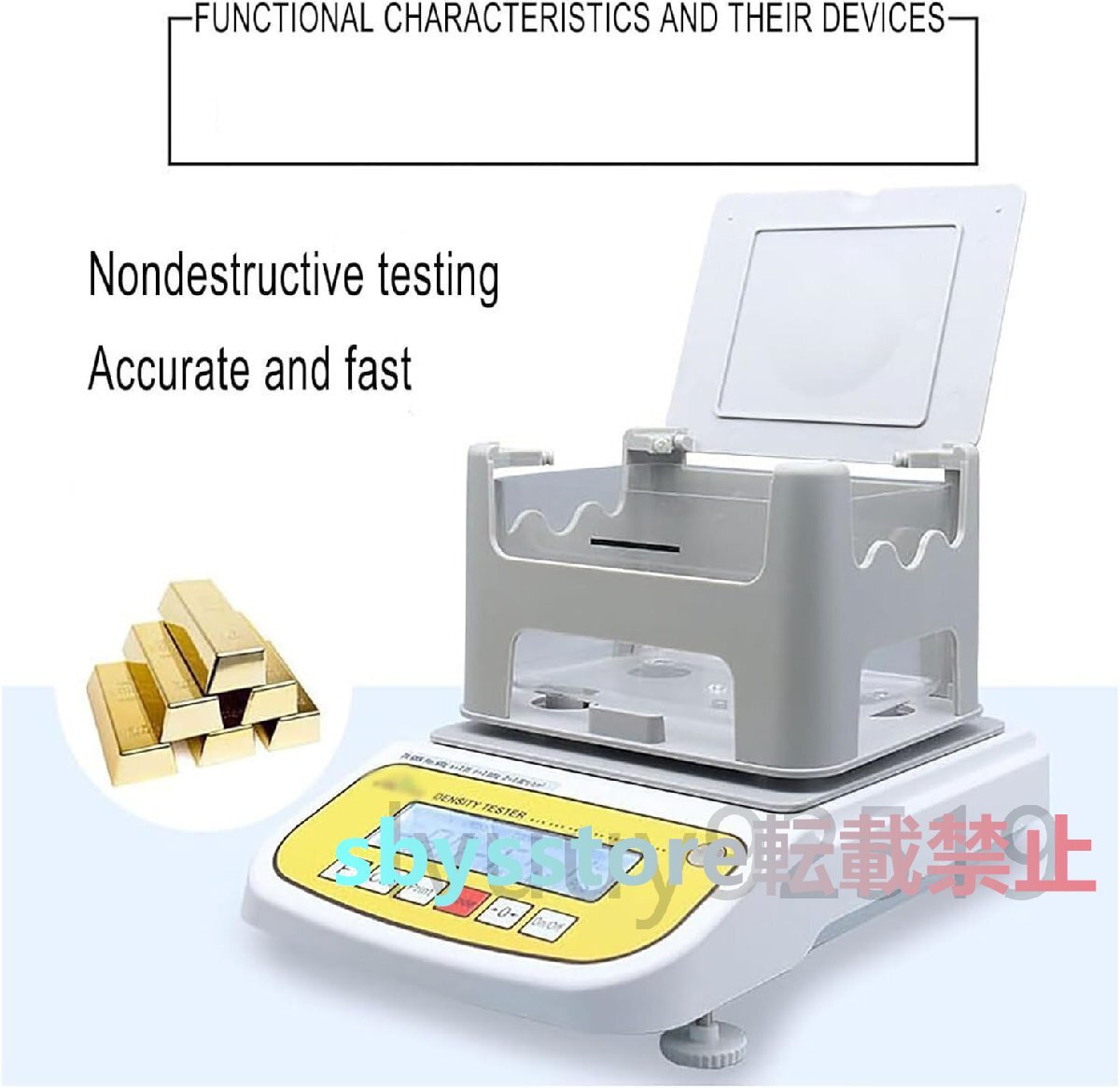 Gold Purity Detector 0.005-600g Solid Density Detector LCD Screen Gold K Value Tester Jeweler for Gold Silver Jewelry Jade [l1195308573]