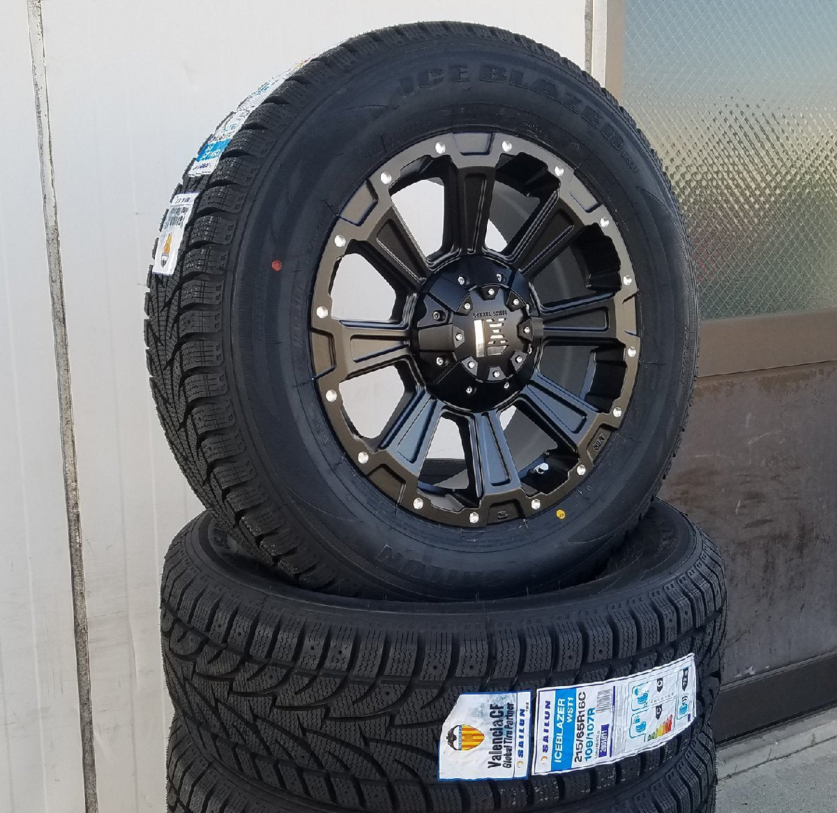 Made in 2024 Ready for Vehicle Inspection Hiace Studless Tire Wheel 16 Inch DeathRock SAILUN 215/65R16 [t1205489909]