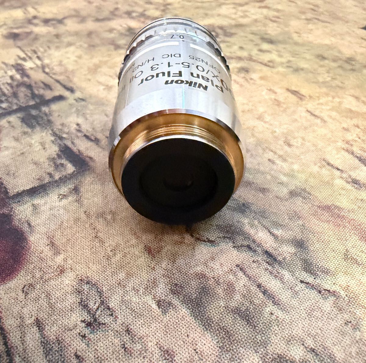 Nikon CFI 100X/0.5-1.3 Oil Iris Microscope Objective (as-is) [s1218086309]
