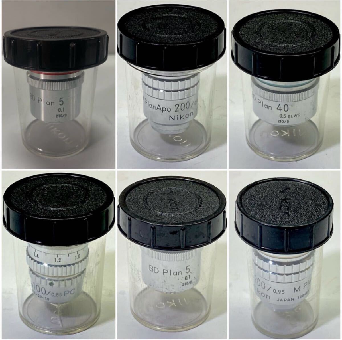 Nikon Microscope 15 Objective Lenses + 7 Eyepiece Lenses Unused [r1194702256]