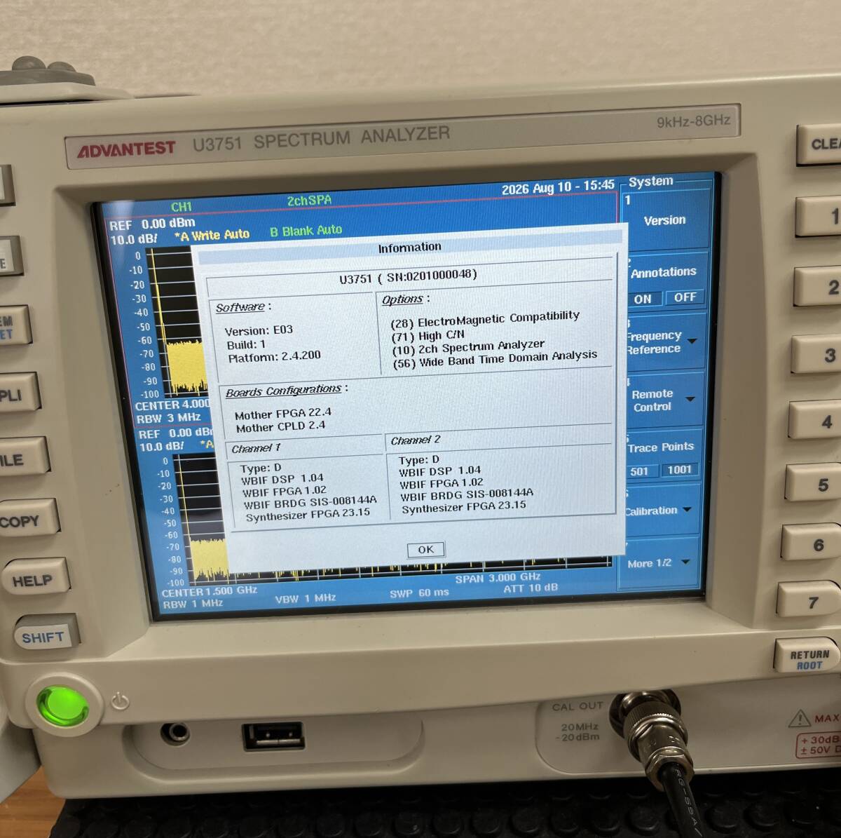 Advantest U3751 Spectrum Analyzer 2ch [d1240619673]