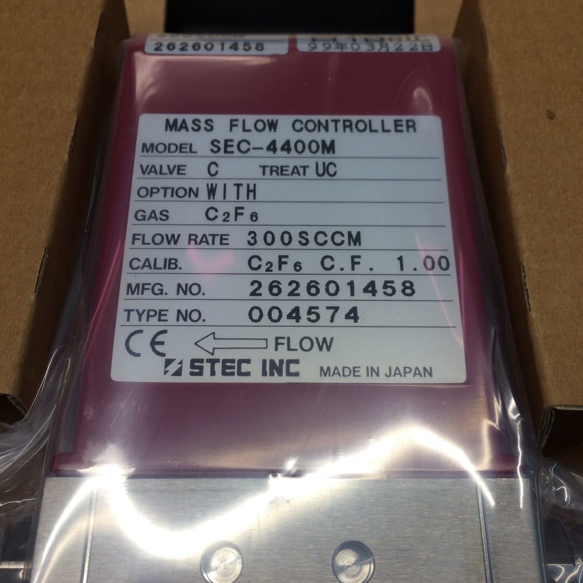 K62 STEC INC SEC-4400M C2F6 Mass Flow Controller [1033393071]