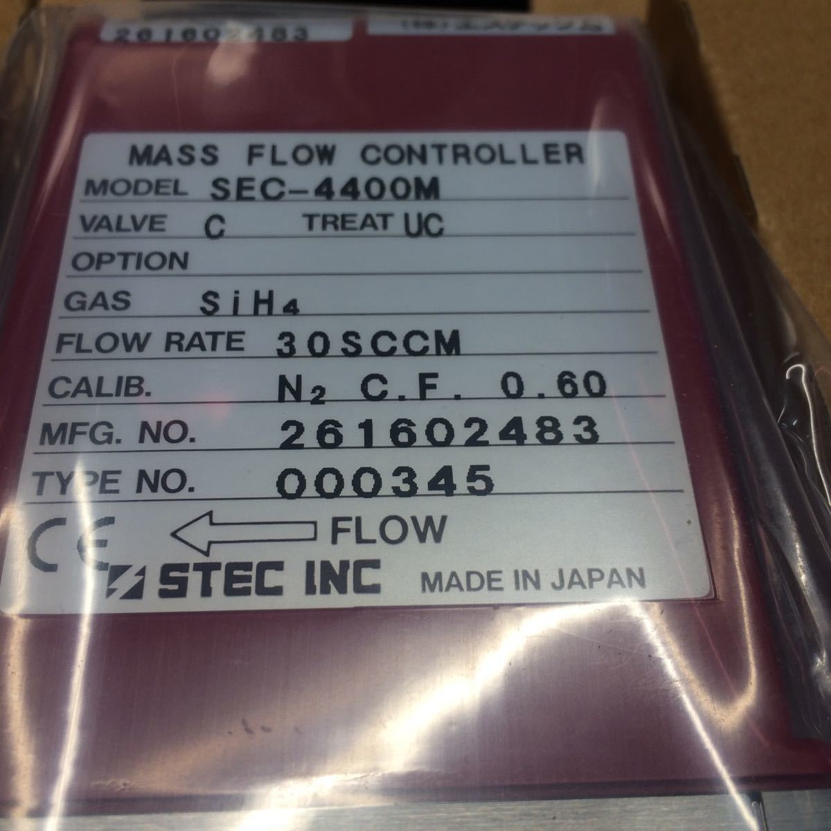 K56 STEC INC SEC-4400M SiH4 Gas Flow Controller [c1033385001]