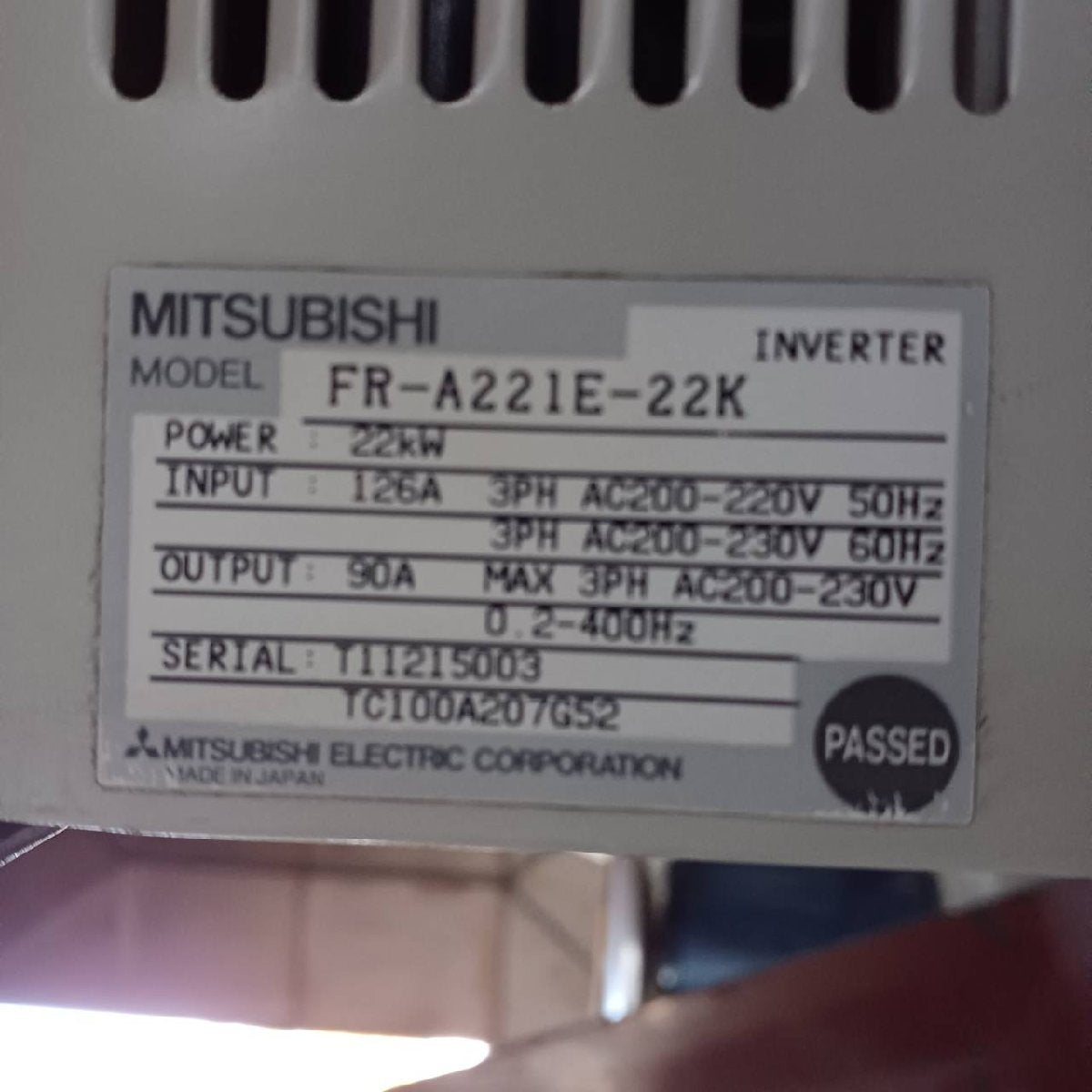 Mitsubishi Electric FR-A221E-22K Inverter [1076676211]