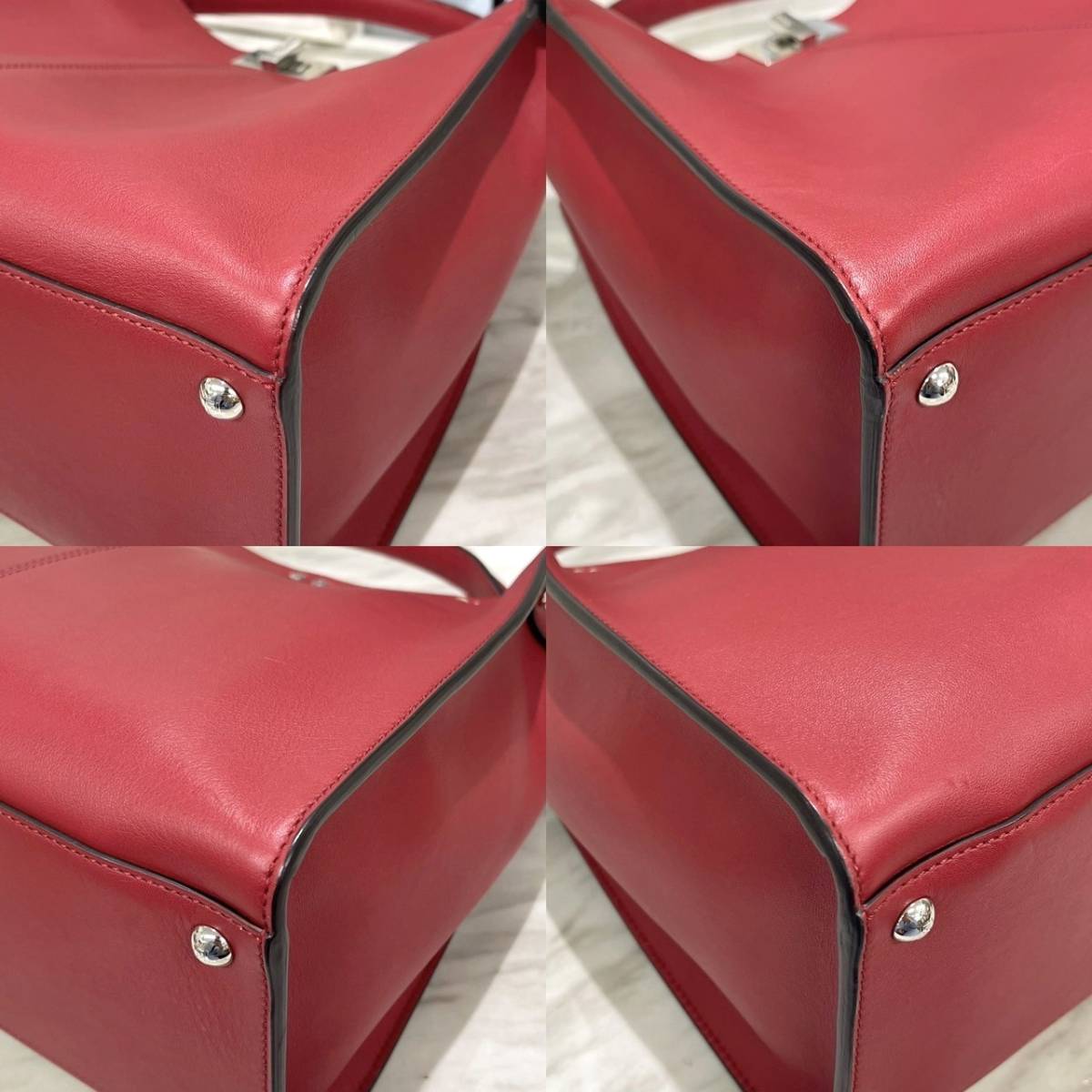 Fendi 8BN310 Peekaboo X-Light Handbag Red 2way [b1099442687]