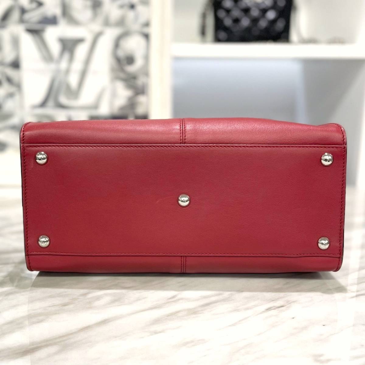 Fendi 8BN310 Peekaboo X-Light Handbag Red 2way [b1099442687]