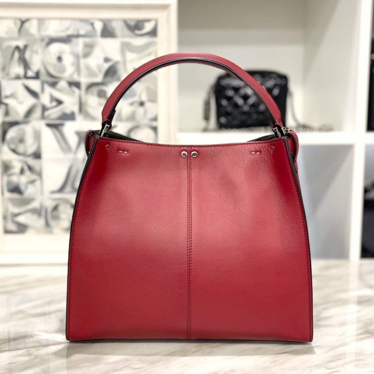 Fendi 8BN310 Peekaboo X-Light Handbag Red 2way [b1099442687]