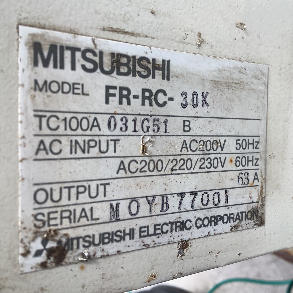 Mitsubishi Electric FR-RC-30k Regenerative Converter (untested) [d1123543884]