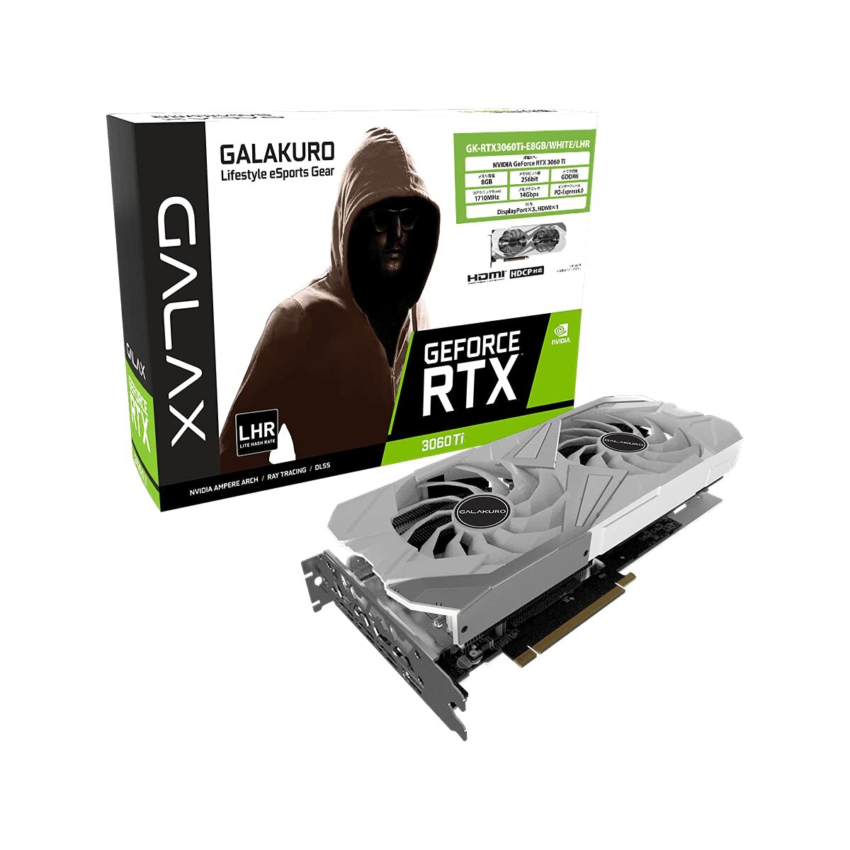 GALAKURO GAMING SIRI NVIDIA GeForce RTX3060Ti Graphics Board GDDR6 8GB [j1184221218]