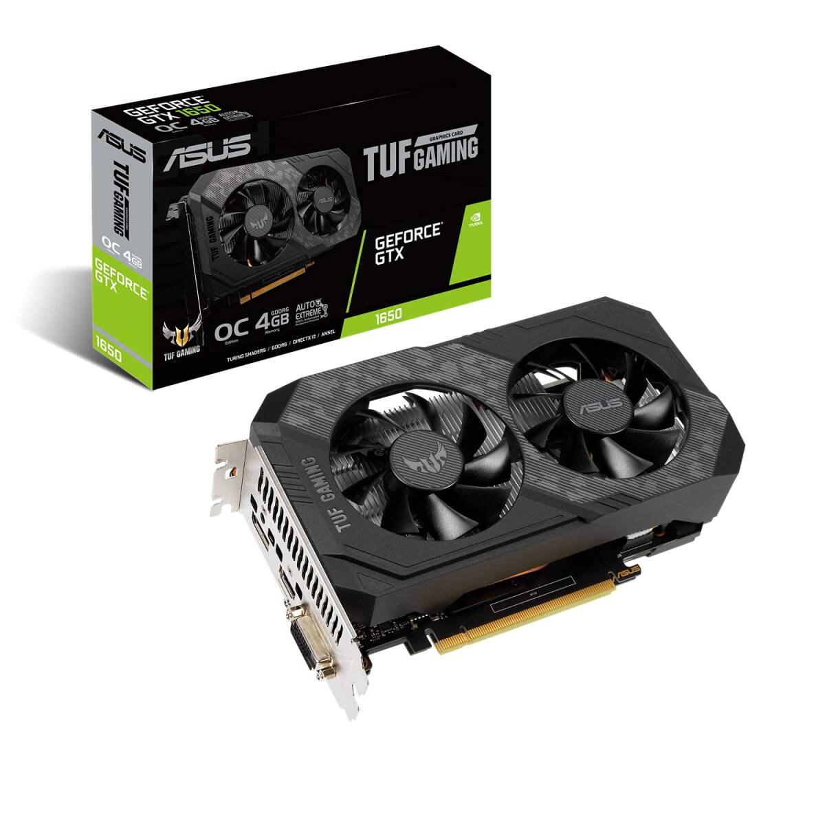 ASUSTek TUF-GTX1650-O4GD6-P NVIDIA GeForce GTX 1650 Graphics Card 4GB Dual Fan [n1167905688]