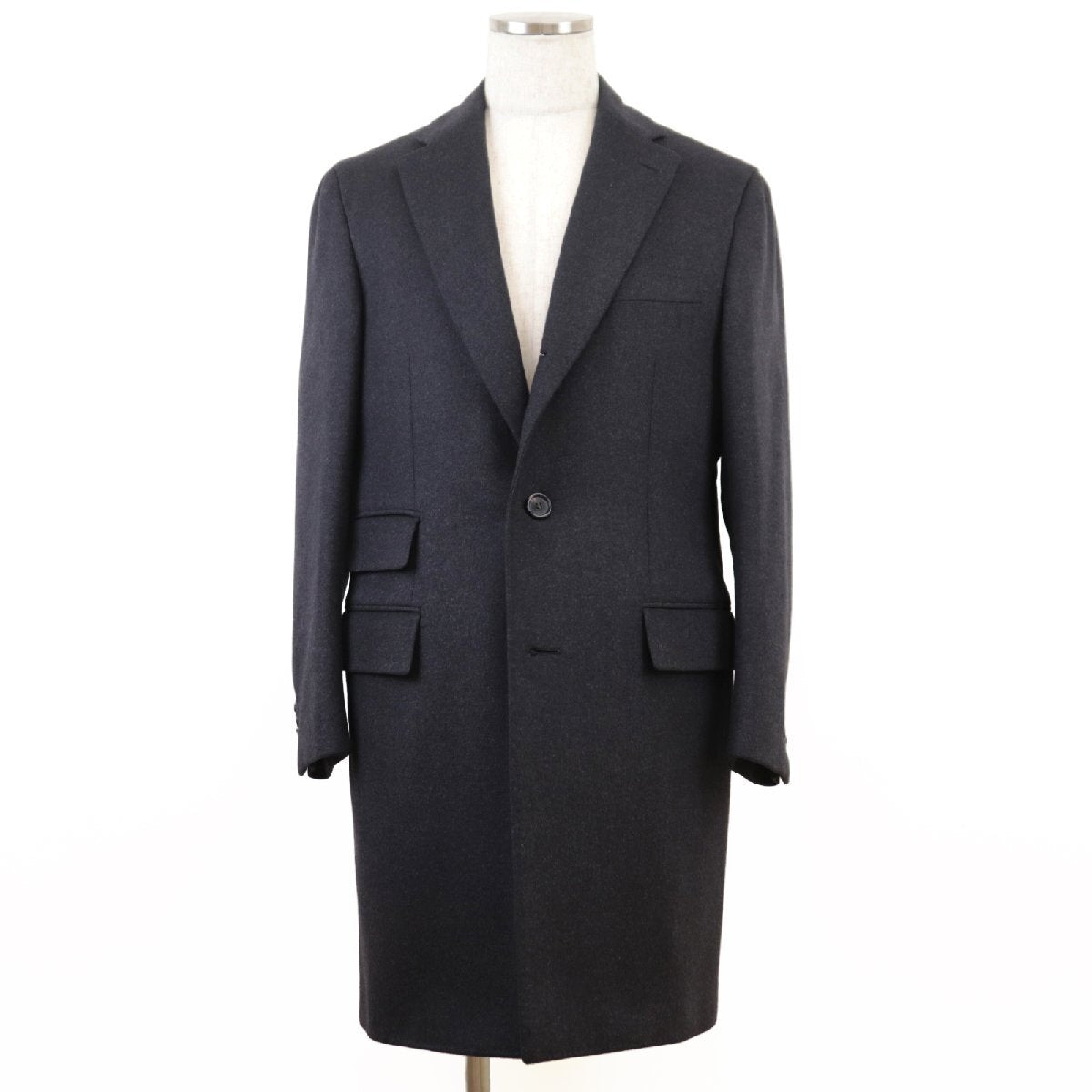 Brioni Coat Chester 3B Step Return Unlined Face Wool Silk Cashmere Men's Size 48R Charcoal Made in Italy [l1172531613]