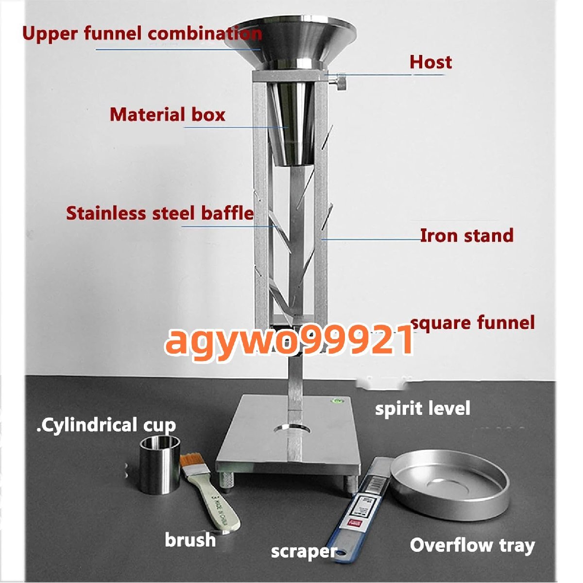 Volume Gauge 30/112mm Metal Powder Density Meter Stainless Steel Funnel [g1179170258]