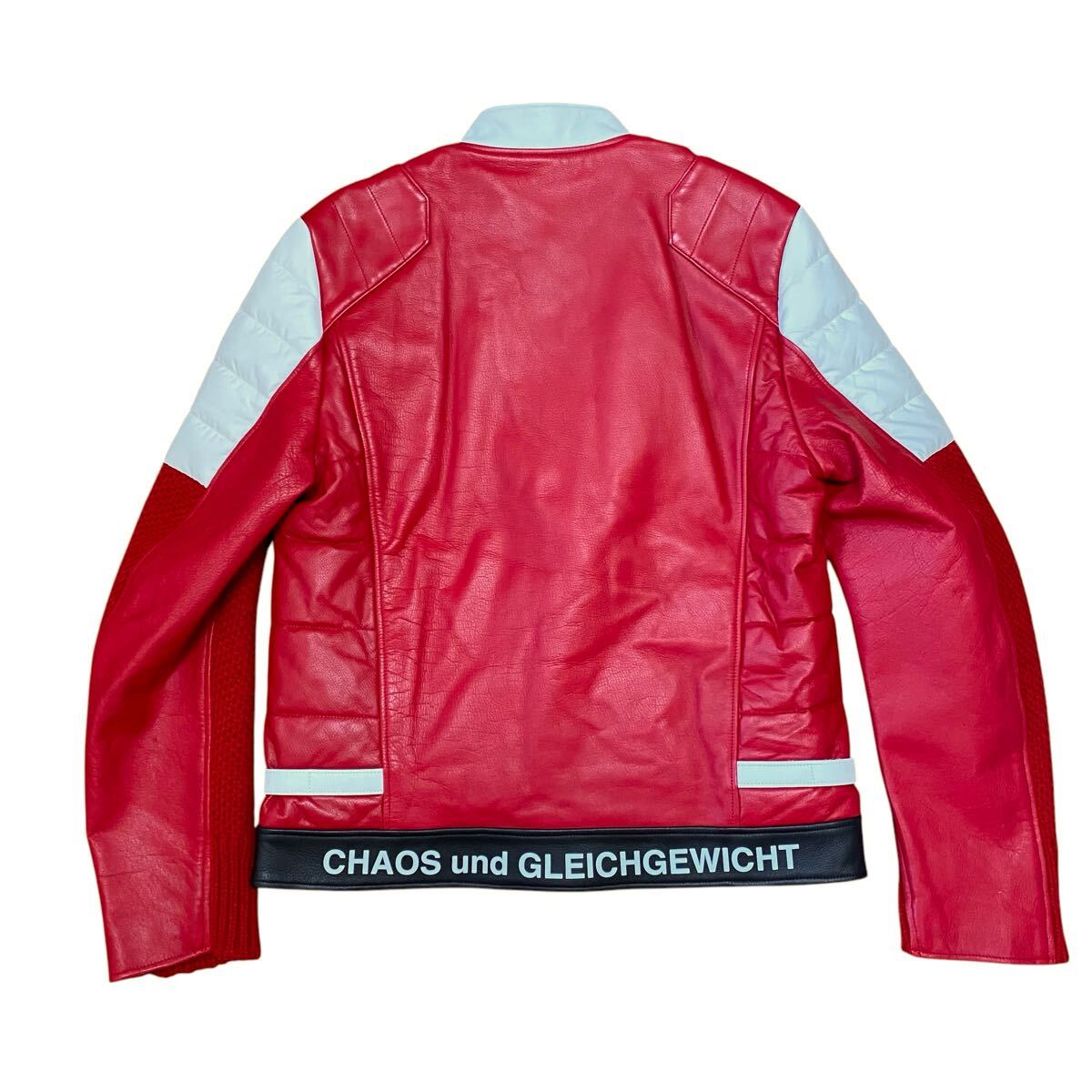 UNDERCOVER 2020AW Sleeve Switching Leather Rider's Jacket Red JUN TAKAHASHI Men's [b1180033071]
