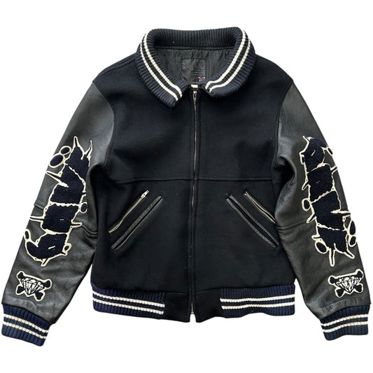 UNDER COVER D.A.V.F Leather Sleeve Jacket [x1181368732]