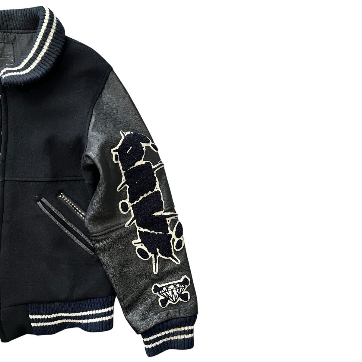 UNDER COVER D.A.V.F Leather Sleeve Jacket [x1181368732]