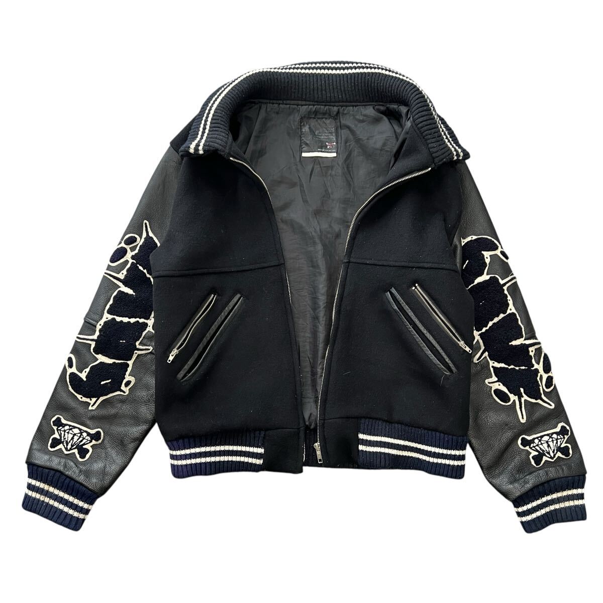 UNDER COVER D.A.V.F Leather Sleeve Jacket [x1181368732]