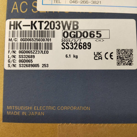 Mitsubishi HK-KT203WB Servo Motor 2.0 kW Electromagnetic Brake [s1182427428]