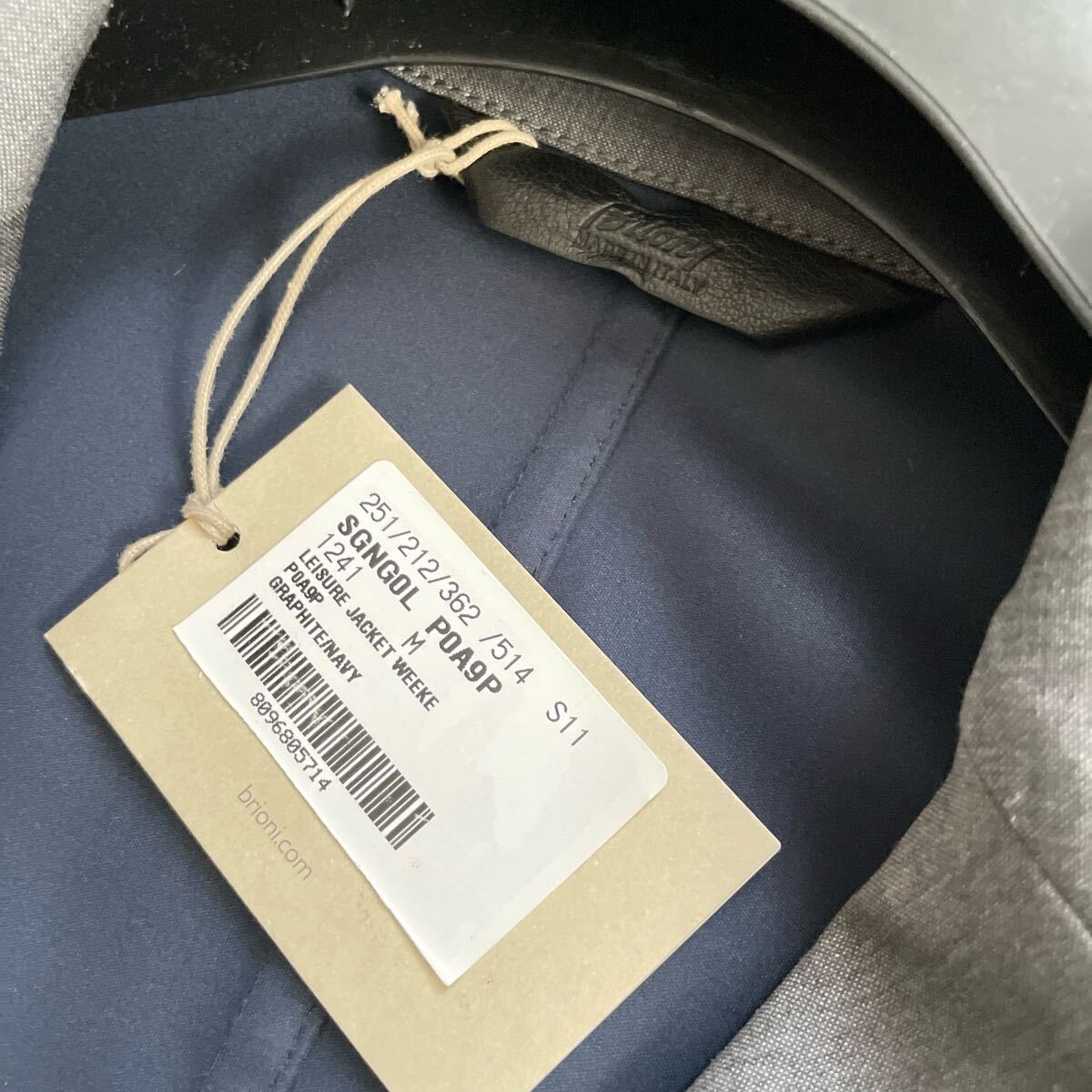 [Free Shipping] [Like New] Brioni PERFORMA Brioni Leisure jackets Gray M Water Repellent Windproof Breathable Jacket [w1182464787]