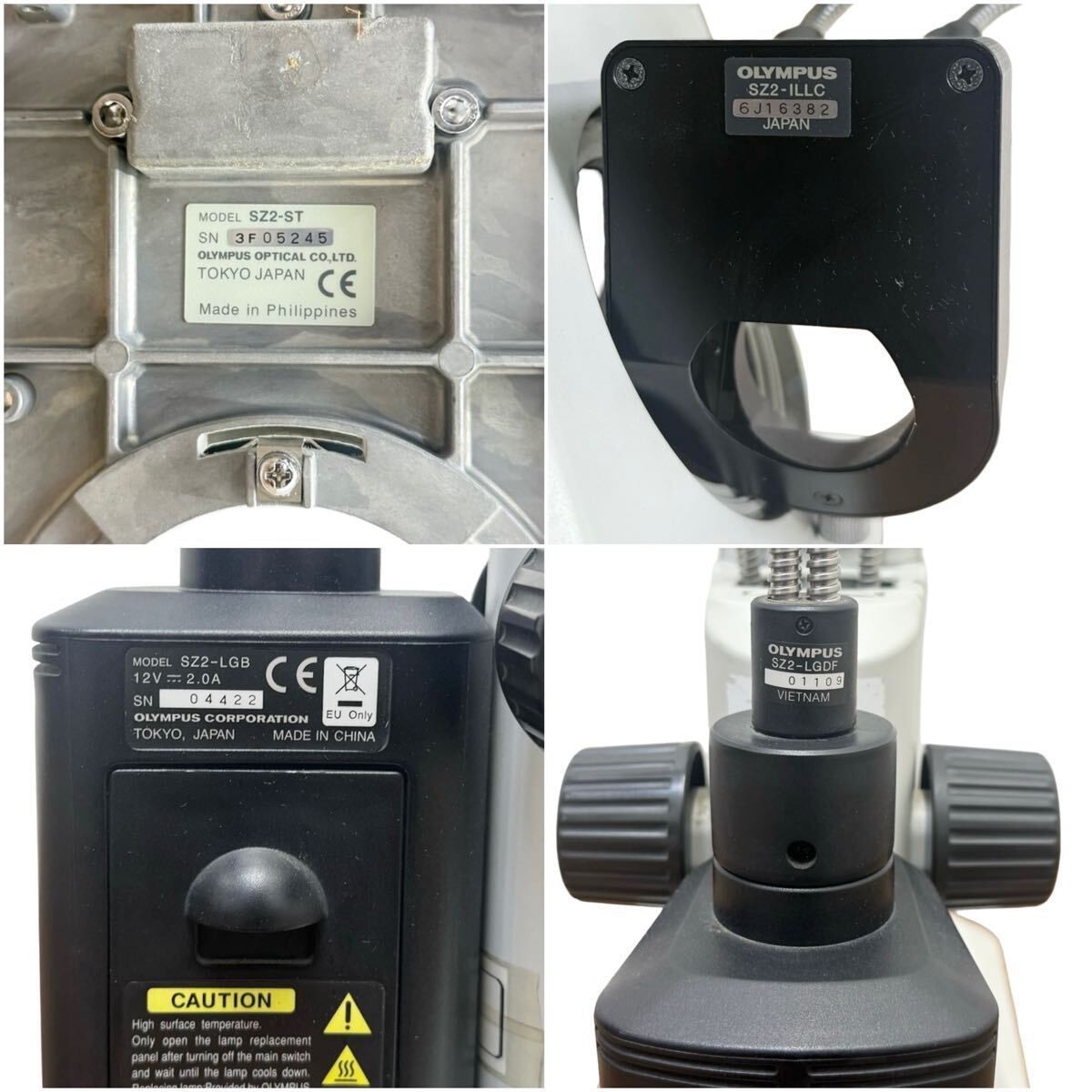 OLYMPUS SZ61 WHSZ10X-H/22 Stereo Microscope with SZ2-ILLC SZ2-LGDF SZ2-LGB SZ2-ST [f1183893474]