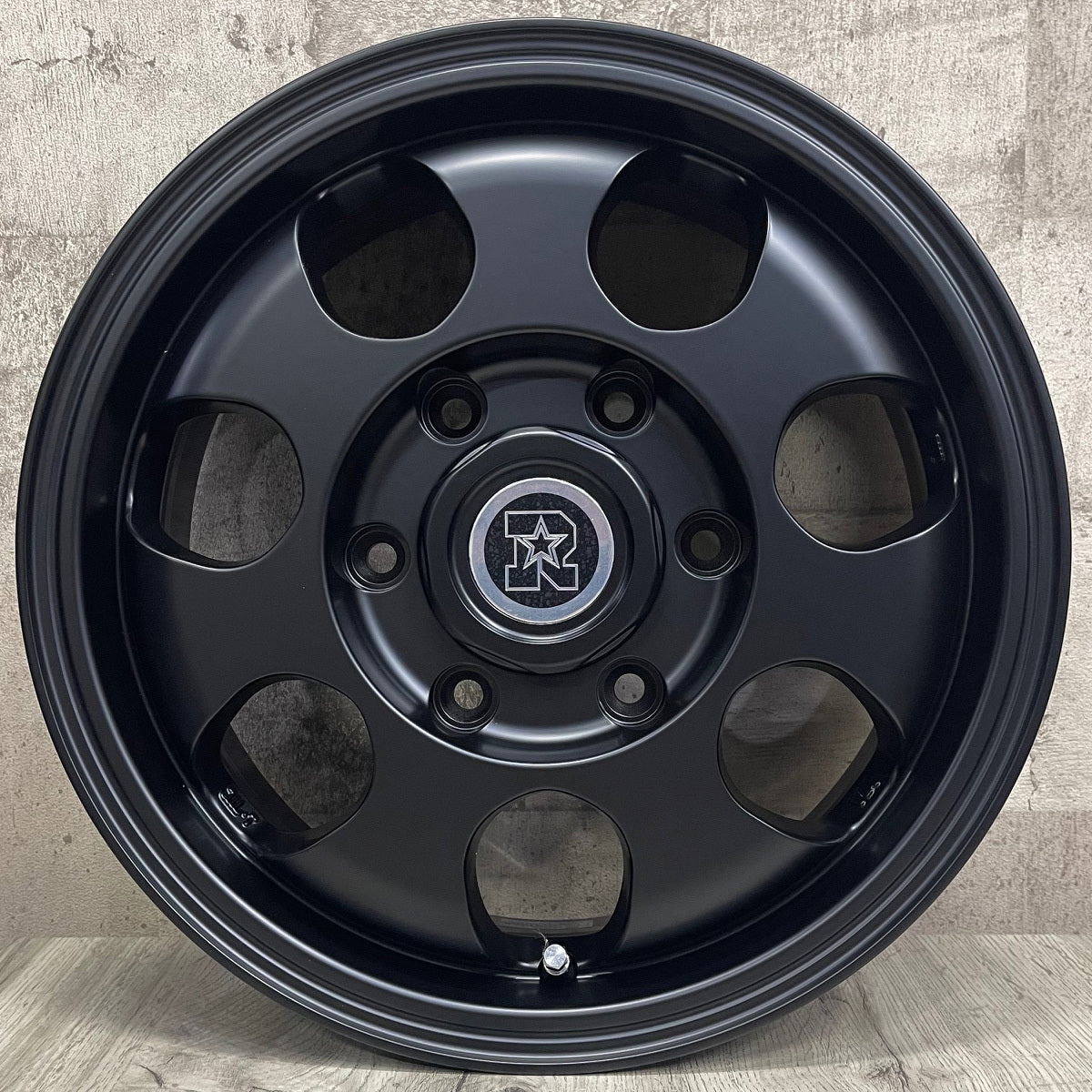 Hiace 195/80R15 NASCAR PLUS White Letter RIVAI NOX 15×6.0J+32 6/139.7 MBK HIACE NASCAR New Tire Wheel Set of 4 [n1184661781]
