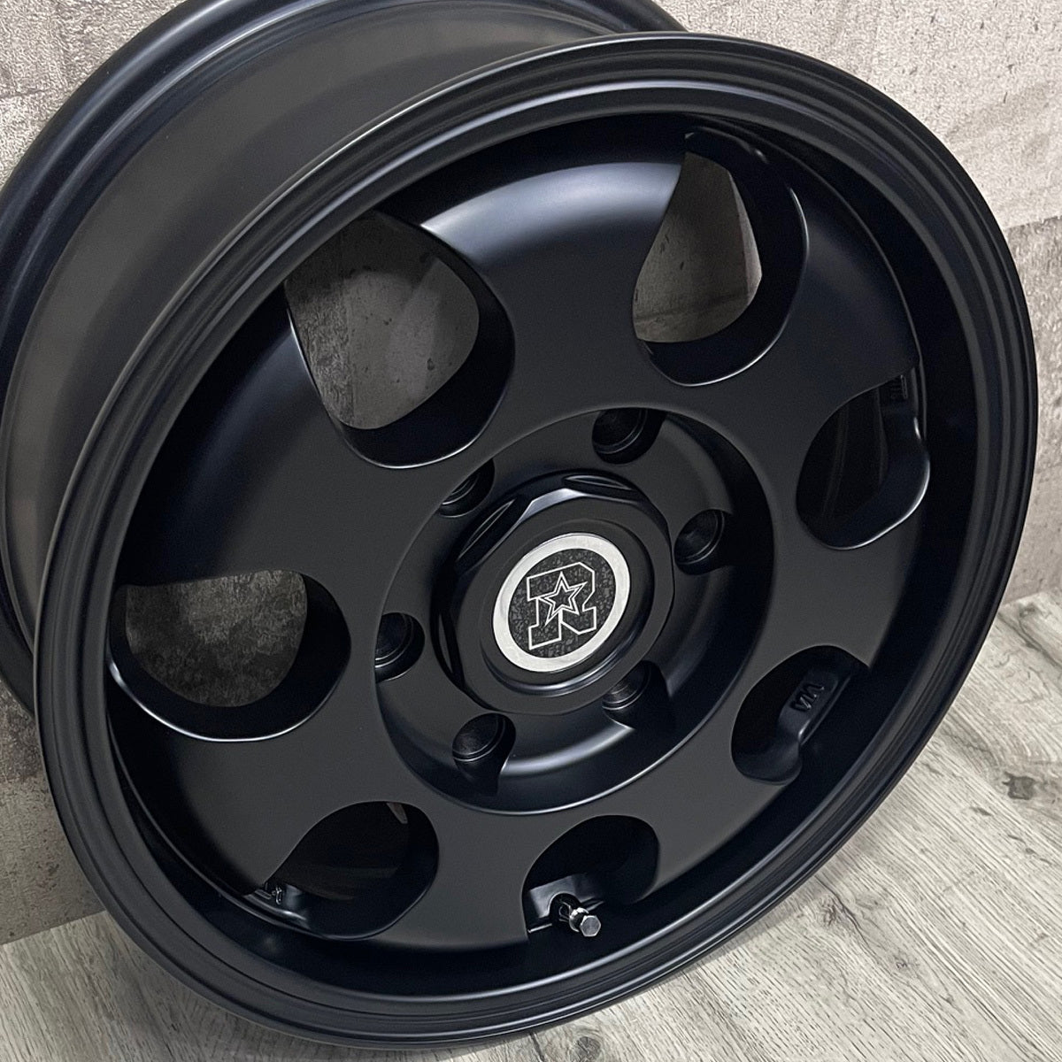 Hiace 195/80R15 NASCAR PLUS White Letter RIVAI NOX 15×6.0J+32 6/139.7 MBK HIACE NASCAR New Tire Wheel Set of 4 [n1184661781]