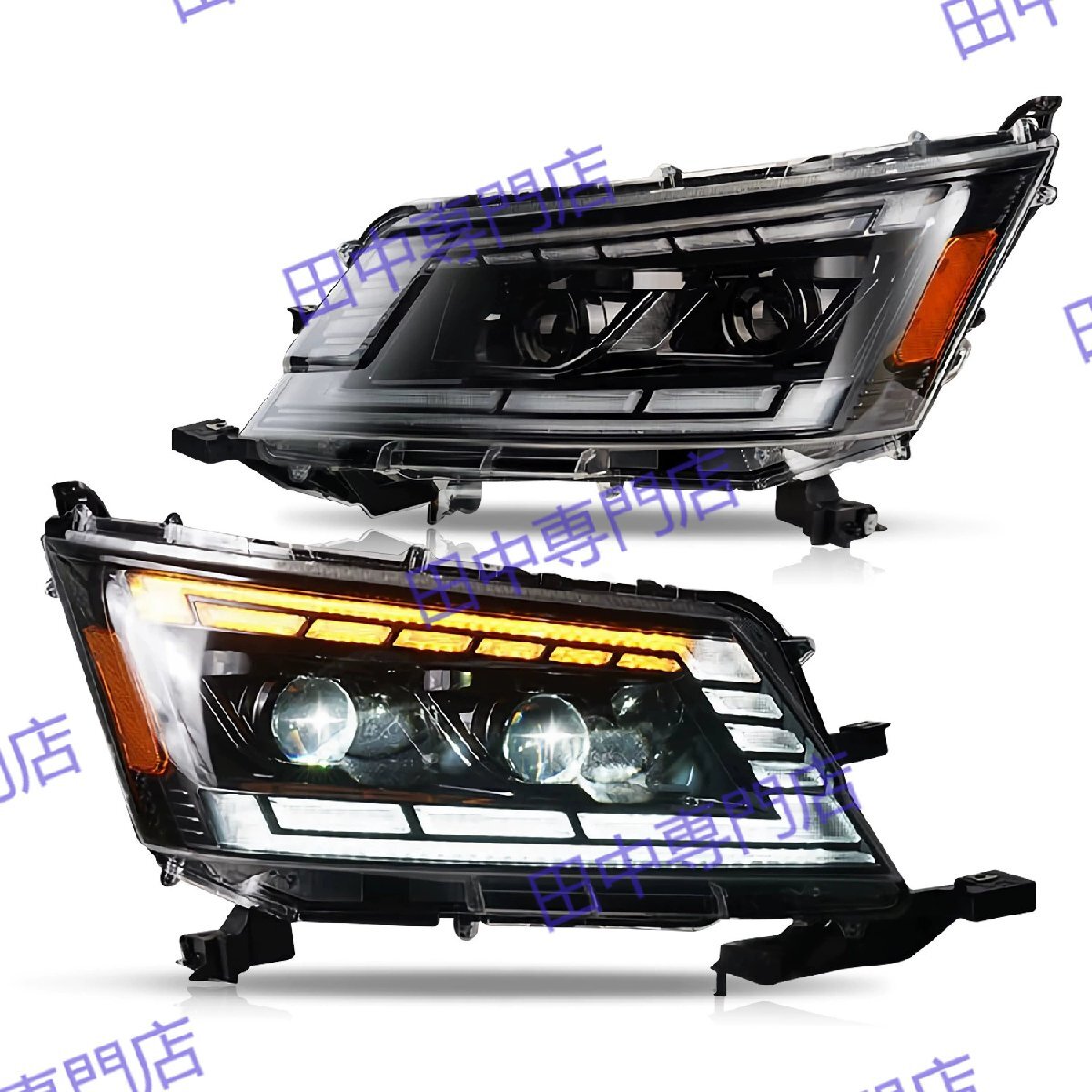 HCMOTIONZ Compatible with Toyota Hiace Headlight Unit Double Projector Flowing Turn Signal 2019-2022 [r1185859779]