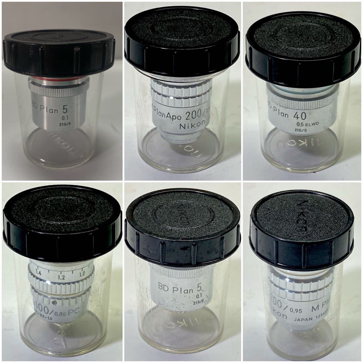 Nikon Microscope 15 Objective Lenses + 7 Eyepiece Lenses Unused [v1186326701]